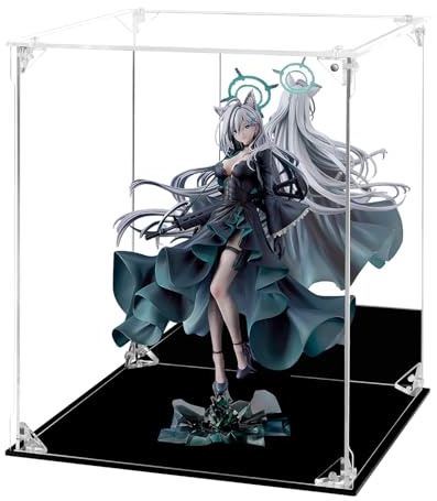 FHMIDIC Acryl Vitrine, transparente Actionfiguren Vitrine mit verspiegelter Rückseite, staubdichter Schaukasten, Alternative Glasvitrine für Sammlerstücke, Figuren, Modelle, Spielzeug (25x25x30cm)