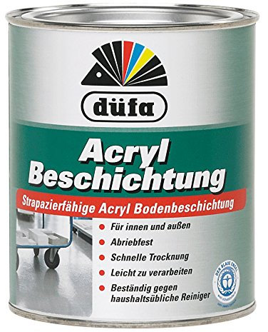 düfa Acryl Beschichtung RAL 7030 Steingrau 750ml Bodenbeschichtung Abriebfest Seidenglänzend │ Innen- und Außenbereich