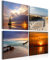 murando - Wandbilder XXL Set Landschaft 40x40 cm 4 Teilig je 20x20 Vlies Leinwandbild Kunstdruck Wohnzimmer modern Wandbilder XXL Wanddekoration Design Wand Bild mehrteilig - Natur Meer Wasser Strand