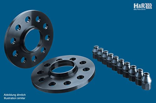 H&R DRS-MZ-System Spürverbreiterungsatz 18mm pro Achse - Lochkreis 5x115 - Mittenzentrierung 70,1mm - System M12x1,5 - kompatibel mit Opel - Schwarz
