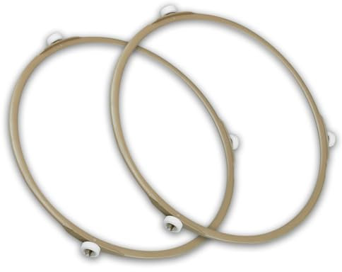 Microwave Turntable Ring Microwave Oven Rotating Roller Support Ring, Microwave Glass Plate Tray Wheel Ring(Large, 2 Pieces)