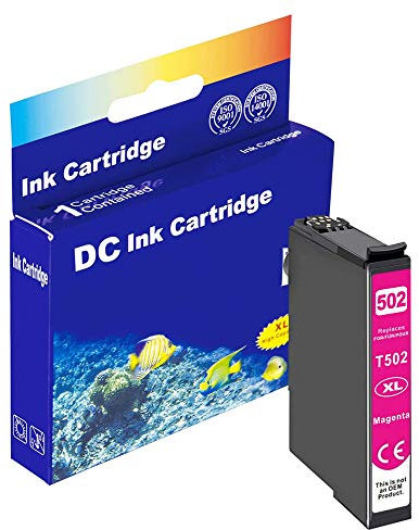 D&C 1x Magenta Druckerpatronen Kompatibel für Epson 502 XL für Epson Expression Home XP-5100 Series XP-5105 XP-5115 WorkForce WF-2800 Series WF-2860 D WF-2860 DWF WF-2865 DWF Drucker, 1x Magenta