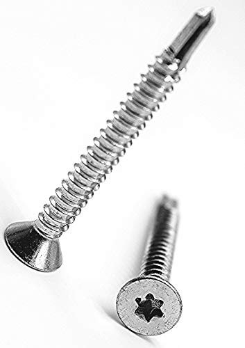 50 Stück Bohrschrauben 5,5x60 mm selbstschneidend verzinkt Senkkopf Torx T25 DIN 7504 PT Blechschrauben