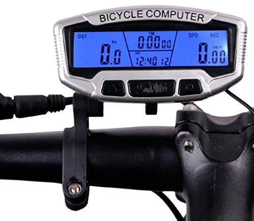 Bingo-Shop Fahrradcomputer Wasserdicht 28 Funktionen Fahrradcomputer LCD Geschwindigkeit Fahrradtacho Radcomputer Tacho Kilometerzähler F8