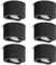 linovum 6 Stück LED Deckenspot SMOL in schwarz - flach & schwenkbar - Decken Aufbauspot inkl LED Modul 5W neutralweiß 230V