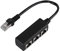 Junlucki Ethernet Splitter, Ethernet Extension Cable Adapter Network Adapter Ethernet Adapter, RJ45 1 to 3 1 Male To 3 Female Port Plug and Play for TV BOX Router