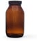 AVALON Glass Storage Jar, Recycled Glass Pill Jars, Herb Curing Jars, Storage/Display Containers with Black Airtight Lid, Store Grains, Pulses, Dried Goods, Decorative Items, Herbs (Amber, 500 ml)