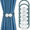 JOYJULY 6PCS Magnetische Vorhang Raffhalter - Halter Seil, Schnallen, Binder Clips, Gardinenhalter für Haus Dekoration (Blau)
