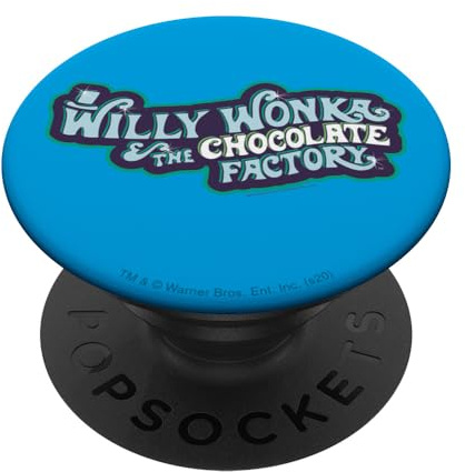 Willy Wonka and the Chocolate Factory Blue Logo PopSockets PopGrip Interchangeable