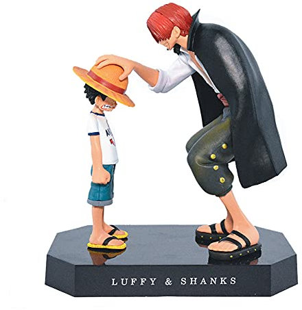 ZKTSRY Anime One Piece Shanks Touching Luffy Figures Action Figure Model, Cake Topper Birthday Cake Decoration Anime Ninja Theme Doll Figure