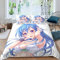 NYSMGS Bettwäsche 135x200 Anime Bettwäsche-Set 3 Teilig 3D-Druck Anime Bettbezug 135x200 Mit Reißverschluss Sommer Weiche Mikrofaser Kinder Bettbezüge Mit 2 Kissenbezug 80x 80 cm