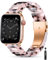 Upeak Resin Harz Ersatzarmband Kompatibel mit Apple Watch Armband 41mm 40mm 38mm 42mm(Series 10), Ersatz für Apple Watch Band, für Apple Watch Series 10/9/8/7/6/5/4/3/2/1/SE2/SE, Schildkrötenrosa