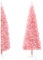 Susany Künstlicher Halb Weihnachtsbaum mit Ständer Schlank Christbaum Tannenbaum Dekobaum Kunstbaum Weihnachten Dekoration Weihnachtsdeko Mit 80 Spitzen,Gesamthöhe: 120 cm,Rosa