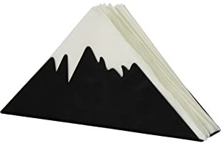 FISURA - Originelle Serviettenhalter mit Bergmotiv. Schwarzer Serviettenständer für Küche. Serviettenhalter aus Metall. Design Papierhandtuchspender 21x4x7 cm, Black
