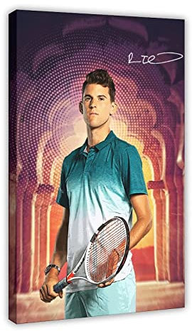 Kunstwerk Malerei Leinwanddrucke Kein Rahmen Dominic Thiem signierte Poster Tennis Art 0 Leinwand Schlafzimmer Wanddruck Büros Raumdekoration Geschenke 60x90cm