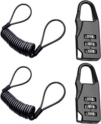 Antivol Casque Moto Code 2 Pieces avec 2 Pieces Cable Cadenas Casque Moto antivol de Casque Moto Cable antivol Casque