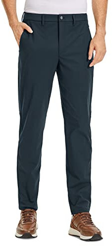 CRZ YOGA Herren Golfhose Schnelltrocknend Anzughose Stretch Hose Sporthose Jogginghose Atmungsaktive Golf Trousers -76cm Echte Marine 33W