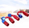 BOROCO estremità del Tubo del Carburante,AN6 Racing Oil/Fuel Line Hose End Girevole Adattatore per Raccordo Maschio Colore Rosso Blu 90 Gradi