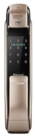 HAvern Electronic Door Lock Compatible For Samsung SHP-DP728 Keyless Bluetooth Fingerprint Digital Door Lock (Color : Gold pull)