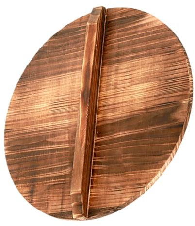Happyyami Tapa De Olla Universal Tapa Gruesa Para Wok Tapa De Olla Japonesa Tapa Universal Para Utensilios De Cocina Cubierta De Cocina De Leña Cubierta De Wok Carbón Madera Maciza De Madera