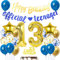 Offizielle Teenager 13. Geburtstag Dekoration Jungen , Luftballons 13.Geburtstag Blau Gold, Geburtstagsdeko 13 jahre Jungen Blau Offizielle Teenager Ballons