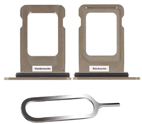 IS-TECK SIM-Kartenhalter Ersatz SIM-Tray Kompatibel mit iPhone 14 Pro/Max inklusive SIM-Nadel SIM-Kartensteckplatz (Gold)