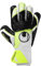 uhlsport Soft Advanced, Kinder und Erwachsene Torwarthandschuhe, Blanc/Jaune Fluo/Noir, 9.5 -
