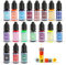 Kerzenfarben - 18 Farben Flüssig Kerzen Farbe für DIY Kerze, hochkonzentrierter Kerzenfarbstoff für Sojawachs, hochkonzentrat flüssiger Kerzen Farbe Farbstoff für Gelwachs, Paraffinwachs