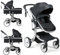 LIFEZEAL 2 in 1 Kinderwagen, Babywagen Klappbar mit verstellbarer Rückenlehne & Sonnenschutz, Reisebuggy mit Verdeck, Kombikinderwagen für Baby 0-3 Jahren (Schwarz)
