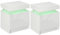 HOMCOM High Gloss Front Bedside Table, Nightstand with 16 Colours RGB LED Light and 2 Drawers for Bedroom, Set of 2, White