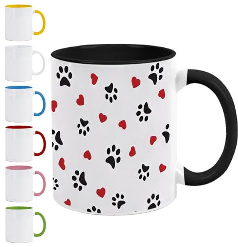 Tazas de café lindas tazas de sublimación de 11 onzas, taza de cerámica de viaje con asa, ideas únicas de regalo para el día de la madre, las mejores tazas de café de viaje, color negro