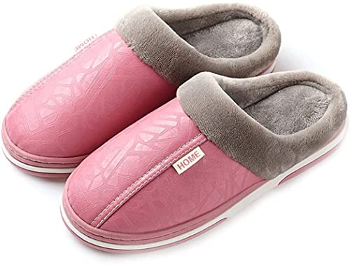 Asifn Donna Casa Pantofole Uomo Antiscivolo Peluche Scarpe Inverno Caldo Morbido Invernali Ciabatte（Rosa，34/35 EU，35/36 Taglia del Marchio