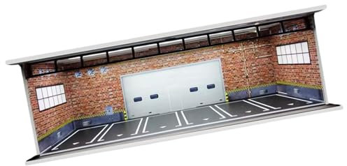 Folpus Moldel de Garage de voiture à échelle 1:64, avec LED, vitrine de Garage de véhicule, protection éclairée pour voiture moulée sous pression, accessoire