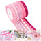 NACHLYNN 10mm x 22m Satinband Rosa Schleifenband Geschenkband Bänder zum Basteln für Valentinstag Dekoration Weihnachtsgeschenke Hochzeitsstrauß DIY Dekoration