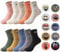 Sporzin Chaussettes Femmes 35-38 Chaussettes Sport Femme Chaussette Femme Fantaisie, 10 Paires Chaussette Femmes Rigolotes Soquette Coton