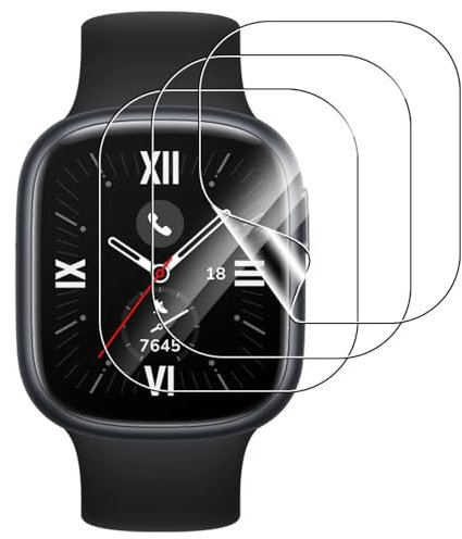 Renwox 5pcs film d'Hydrogel Protecteur d'écran pour Honor Watch 4 1.75 Smart Watch Smartwatch Protection d'écran transparente flexible HD TPU [sensibilité du toucher] [pas de bulles]