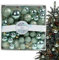 Christmas Balls Ornaments - 44 Pieces Christmas Tree Hanging Balls Set | Shatterproof Christmas Tree Baubles Decorations | Christmas Baubles Balls Ornaments for Home Decor (Green)