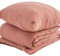 ADDSOUL Musselin Bettwäsche Set 155x220cm + 80x80cm Terracotta Bettwäsche Set Oeko Tex Knitterlook Bügelfrei Allergikerfreundlich mit Reißverschluss 100% Baumwolle Doppel Gauze