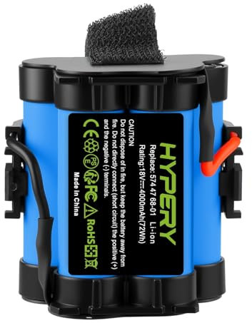 18V 4000mAh Replacement Li-ion Battery for Gardena 574 47 68-01/02/03 586 57 62-02, R38Li, R40Li, R45Li, R50Li, R70Li, Flymo 1200R, Husqvarna Automower 105, 305 3 08 30 30 8X, McCulloch ROB R800 R1000