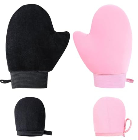 LIANRISES 4 Piezas Guantes para Aplicar Autobronceador, Guante Aplicador Crema Espalda, Lavable, Efecto Suave Y Uniforme para Protectores Solares, Lociones, Cremas