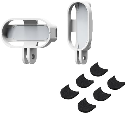 Higatful Insta 360 GO 3/GO 3S Magnetic Vertical & Horizontal Action Mount Set with Mic Wind Muff for Insta360 GO 3/GO 3S