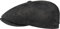 Stetson Hatteras Pigskin Flatcap Herren - Schirmmütze aus Leder - Schiebermütze mit Innenfutter - Mütze - Herrencap Sommer/Winter - Ballonmütze schwarz L (58-59 cm)