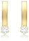 CARISSIMA Damen-Ohrstecker Cubic Small Curved Band 375 Gelbgold Zirkonia transparent Rundschliff - 1.58.9939