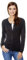 Vincenzo Boretti Golfino-Cardigan Elegante Donna con Bottoni, Disegno Classico con Collo-a V, Manica-Lunga, Taglio Aderente, Caldo - Ideal per Inverno, Autunno, Mezza Stagione Antracite XL