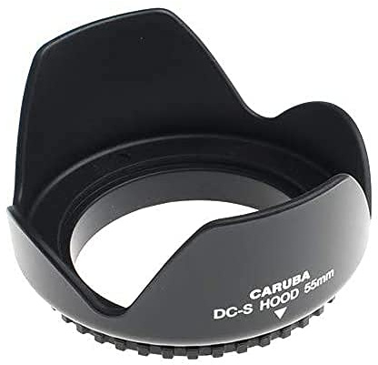 Caruba Wide 55 mm 5,5 cm schwarz – Schutzkappen für Objektive (5,5 cm, Petal, Universal, Schwarz)