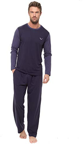 INSIGNIA Mens Pyjama Set Top & Pants Cotton Pjs