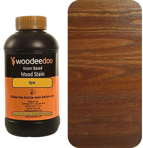 WooDeeDoo Water Based Wood Stain | Wood Dye | Ready to Use | Environmentally Friendly | Solvent Free | Odour Free | 200 ml | Ipe
