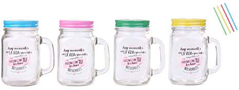 Lote de 20 Jarras de Cristal con Caña FrasesMOMENTOS ESPECIALES - Jarras Frases para Detalles Bodas y Comuniones