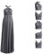 Infinity Kleid inklusive Bandeau Top Brautjungfernkleid Gr. 34-42 viele Farben Wickelkleid lang, 70 Verschiedene Wickelarten Brautkleid, Abendkleid Kleid lang Maxikleid (Grau, 1 (34-42))