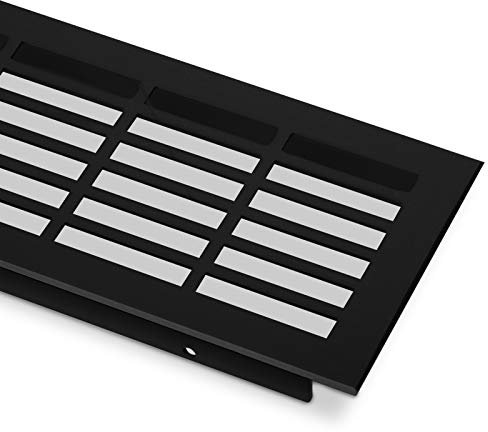 Rejilla de ventilación Rejilla perforada Rejilla de ventilación cuadrada - Negro - 250 mm de SOTECH